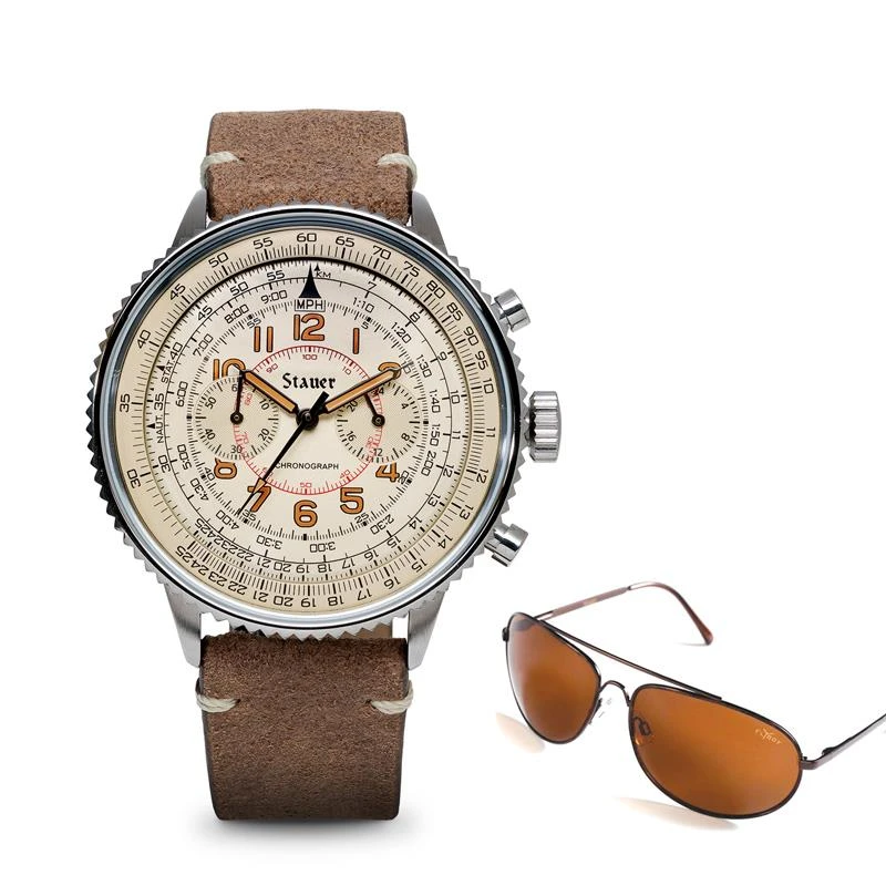 Co-Pilot Men's Watch PLUS FREE Flyboy Sunglasses