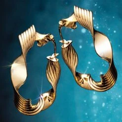 Italian-Made Twisted Hoops