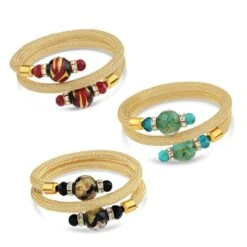 Wrap Around Murano Bracelets (Set Of 3)