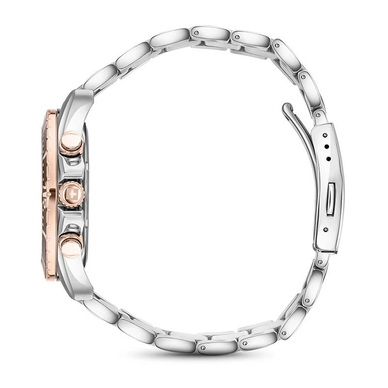 Swiss Alpine Military Two-Tone Chronograph (Red) - Image 3