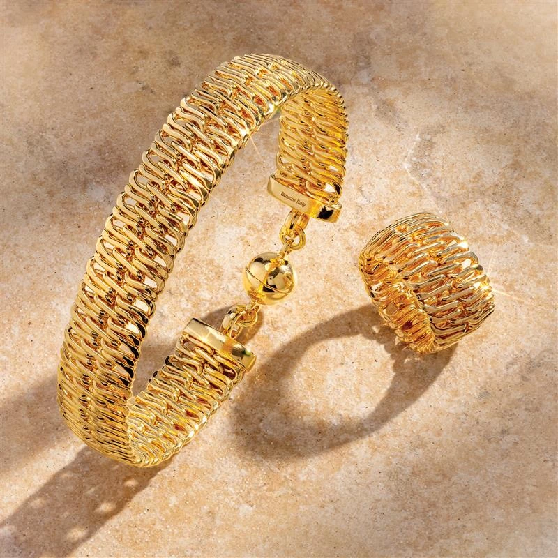 Italian Basket Bracelet & Ring