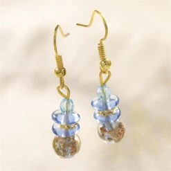 Summer Breeze Blue Murano Earrings