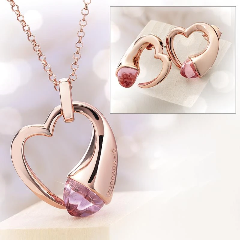 Boccadamo Italian Love Necklace & Earrings Set