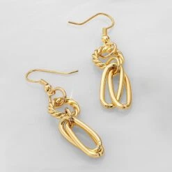 Triple Link Chain Earrings
