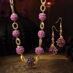 Sangiovese Murano Necklace & Earrings