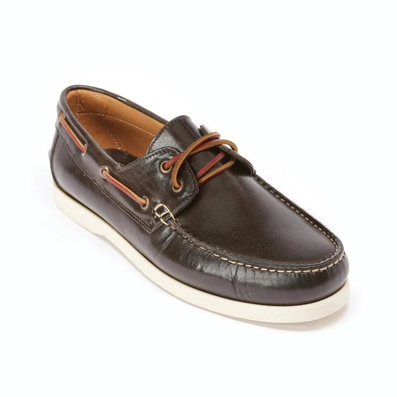 Italian-Made Portofino Deck Shoes (Dark Brown) - Image 2