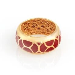 Venetian Red Enamel Ring